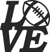 Love NFL American Football - DXF CNC dxf for Plasma Laser Waterjet Plotter Router Cut Ready Vector CNC file